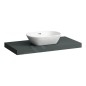 Laufen Lani - Comptoir pour lavabo, 99 cm, découpe au centre, gris H4046611122661