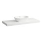 Laufen Lani - Comptoir pour lavabo, 118 cm, découpe au centre, blanc mat H4046711122601