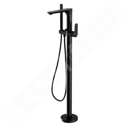 Cersanit Crea - Mitigeur de baignoire pour montage au sol, avec corps d´encastrement, noir S951-308