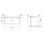 Laufen Lani - Comptoir pour lavabo, 118 cm, découpe au centre, blanc mat H4046711122601
