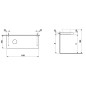 Laufen Lani - Comptoir pour lavabo, 118 cm, découpe à gauche, gris H4046721122661