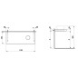 Laufen Lani - Comptoir pour lavabo, 118 cm, découpe à droite, gris H4046731122661