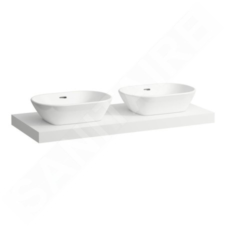 Laufen Lani - Comptoir pour lavabo, 118 cm, découpe G/D, blanc mat H4046741122601