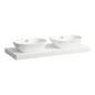 Laufen Lani - Comptoir pour lavabo, 118 cm, découpe G/D, blanc mat H4046741122601