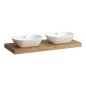 Laufen Lani - Comptoir pour lavabo, 118 cm, découpe G/D, chêne H4046741122671