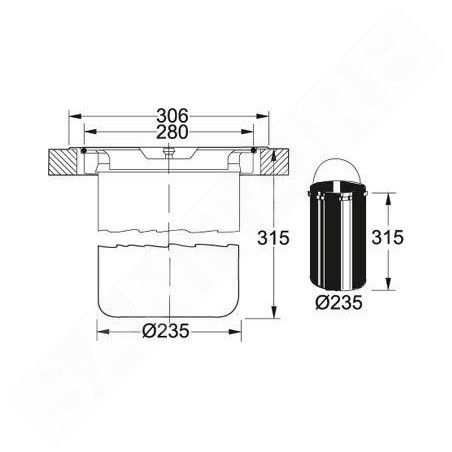 Franke KEA - Vide déchets E12, vert/inox 134.0035.042