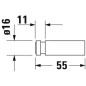 Duravit D-Code - Crochet, chrome 0099041000