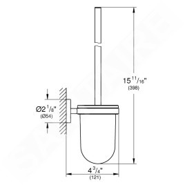Grohe Essentials - Ensemble pour le nettoyage des toilettes, graphite foncé brossé 40374AL1