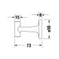 Duravit Starck T - Crochet, chrome 0099291000