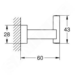 Grohe Essentials Cube - Crochet, Hard Graphite brossé 40511AL1