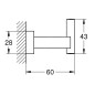 Grohe Essentials Cube - Crochet, Hard Graphite brossé 40511AL1
