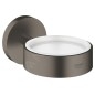 Grohe Essentials - Porte-verre/savon, Hard Graphite brossé 40369AL1