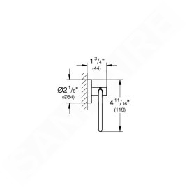 Grohe Essentials - Porte papier toilette, graphite foncé brossé 40689AL1