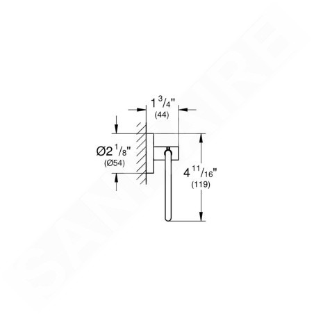 Grohe Essentials - Porte papier toilette, graphite foncé brossé 40689AL1