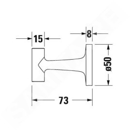 Duravit Starck T - Crochet, noir mat 0099294600