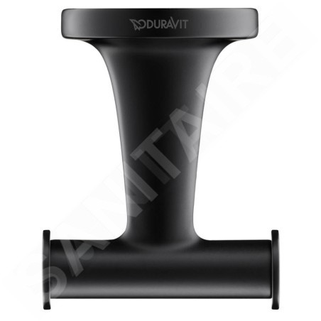 Duravit Starck T - Crochet double, noir mat 0099304600