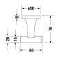 Duravit Starck T - Crochet double, noir mat 0099304600