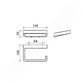 Ravak 10° - Porte-papier toilette, 145 mm, chrome X07P329