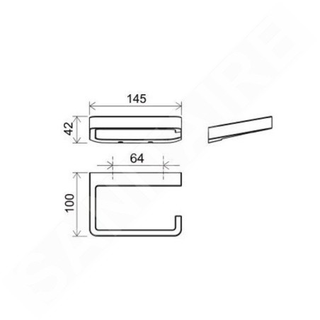 Ravak 10° - Porte-papier toilette, 145 mm, chrome X07P329