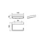 Ravak 10° - Porte-papier toilette, 145 mm, chrome X07P329