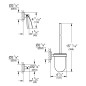 Grohe Essentials - Ensemble d'accessoires pour toilette, 3 en 1, supersteel 40407DC1