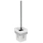 Ideal Standard IOM Square - Brosse WC avec support, verre mat / chrome E2194AA