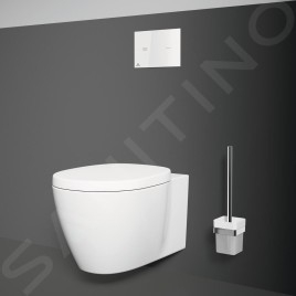 Ideal Standard IOM Square - Brosse WC avec support, verre mat / chrome E2194AA