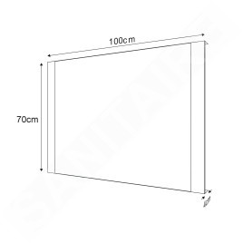 Sapho Miroirs - Miroir Durango 1000x700 mm, avec éclairage LED et capteur sans contact DG100