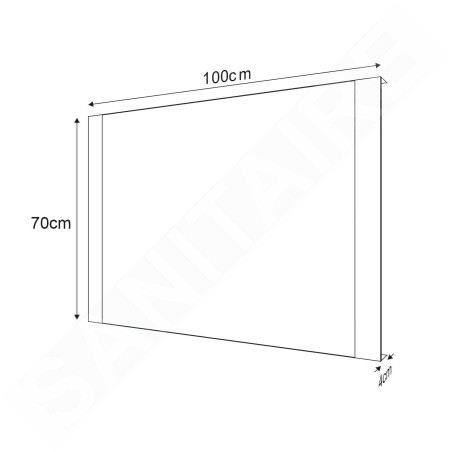 Sapho Miroirs - Miroir Durango 1000x700 mm, avec éclairage LED et capteur sans contact DG100