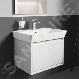 Ideal Standard IOM Square - Distributeur de savon avec support, verre mat / chrome E2252AA