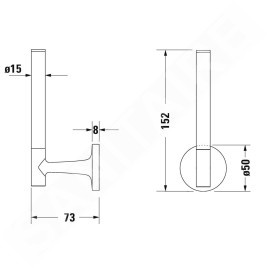 Duravit Starck T - Porte-rouleaux de rechange, noir mat 0099394600
