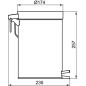 Ideal Standard IOM - Poubelle de WC, inox A9104MY