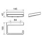 Ravak 10° - Porte-papier toilette, 145 mm, noir X07P565 Ravak 10° - Porte-papier toilette, 145 mm, noir X07P565