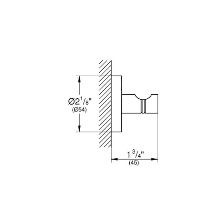 Grohe Essentials - Crochet pour peignoir, graphite foncé 40364A01
