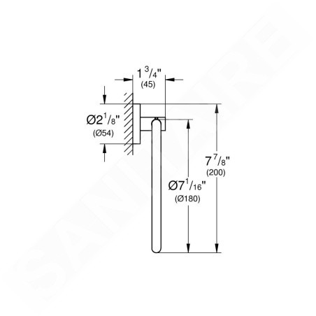 Grohe Essentials - Porte-serviette, graphite foncé brossé 40365AL1