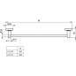 Ideal Standard IOM - Porte-serviettes, 450 mm, chrome A9117AA