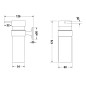 Duravit Starck T - Distributeur de savon avec support, chrome/verre dépoli 0099351000