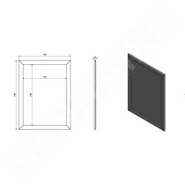 Sapho Miroirs - Miroir Esta dans un cadre 580x780 mm, argenté NL395