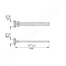 Grohe Essentials - Porte-serviette, graphite foncé brossé 40371AL1