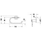 Duravit D-Code - Porte papier toilette, chrome 0099261000
