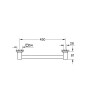 Grohe QuickFix Start Cube - Poignée, longueur 50 mm, supersteel 41095DC0