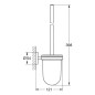 Grohe QuickFix Start - Brosse de toilette avec support mural, verre/supersteel 41185DC0 Grohe QuickFix Start - Brosse de toilette avec support mural, verre/supersteel 41185DC0