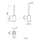 Ideal Standard IOM Square - Brosse WC avec support, chrome E2195AA