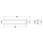 Duravit Starck T - Porte-serviettes double, rotatif, longueur 465 mm, chrome 0099411000