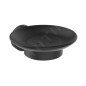 Ideal Standard IOM - Porte-savon avec support, verre satiné noir/ noir soyeux A7929XG
