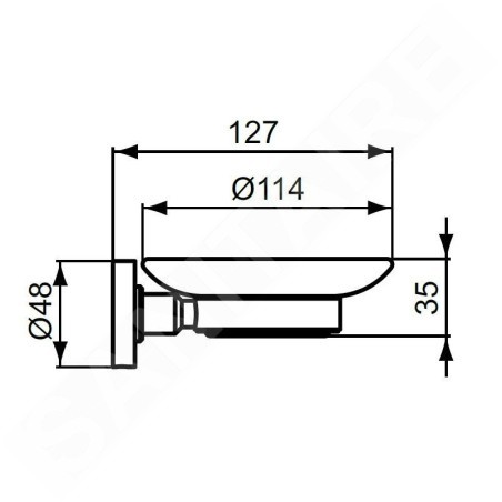 Ideal Standard IOM - Porte-savon avec support, verre satiné noir/ noir soyeux A7929XG
