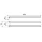 Ravak 10° - Porte-serviettes pivotant, 450 mm, noir X07P564 Ravak 10° - Porte-serviettes pivotant, 450 mm, noir X07P564