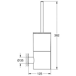 Grohe Atrio - Ensemble pour entretien des toilettes, verre/ supersteel 40314DC3