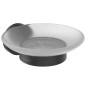 Ideal Standard IOM - Porte-savon avec support, noir / verre satiné A9122XG