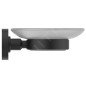 Ideal Standard IOM - Porte-savon avec support, noir / verre satiné A9122XG